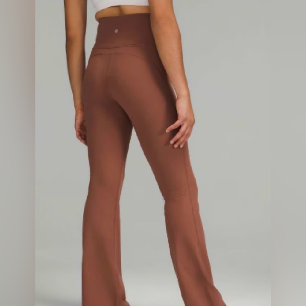 Lululemon Align Super High-Rise Nulu Flared Pants Regular, Brown, Size 6